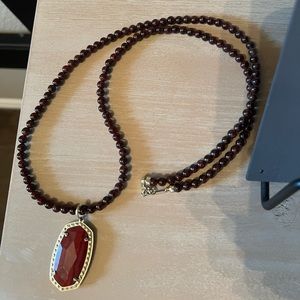 Kendra Scott Maroon Beaded Necklace
